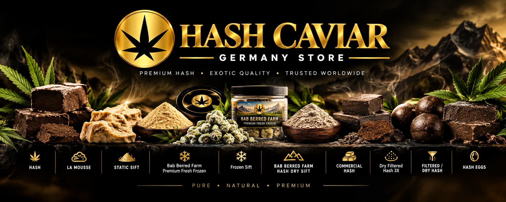 Premium Hash Collection - PURE NATURAL PREMIUM - Hash Caviar Germany Store